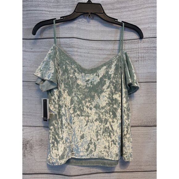 NWT Snap Women's Velvet Off-Shoulder Top Size L - Picture 3 of 3